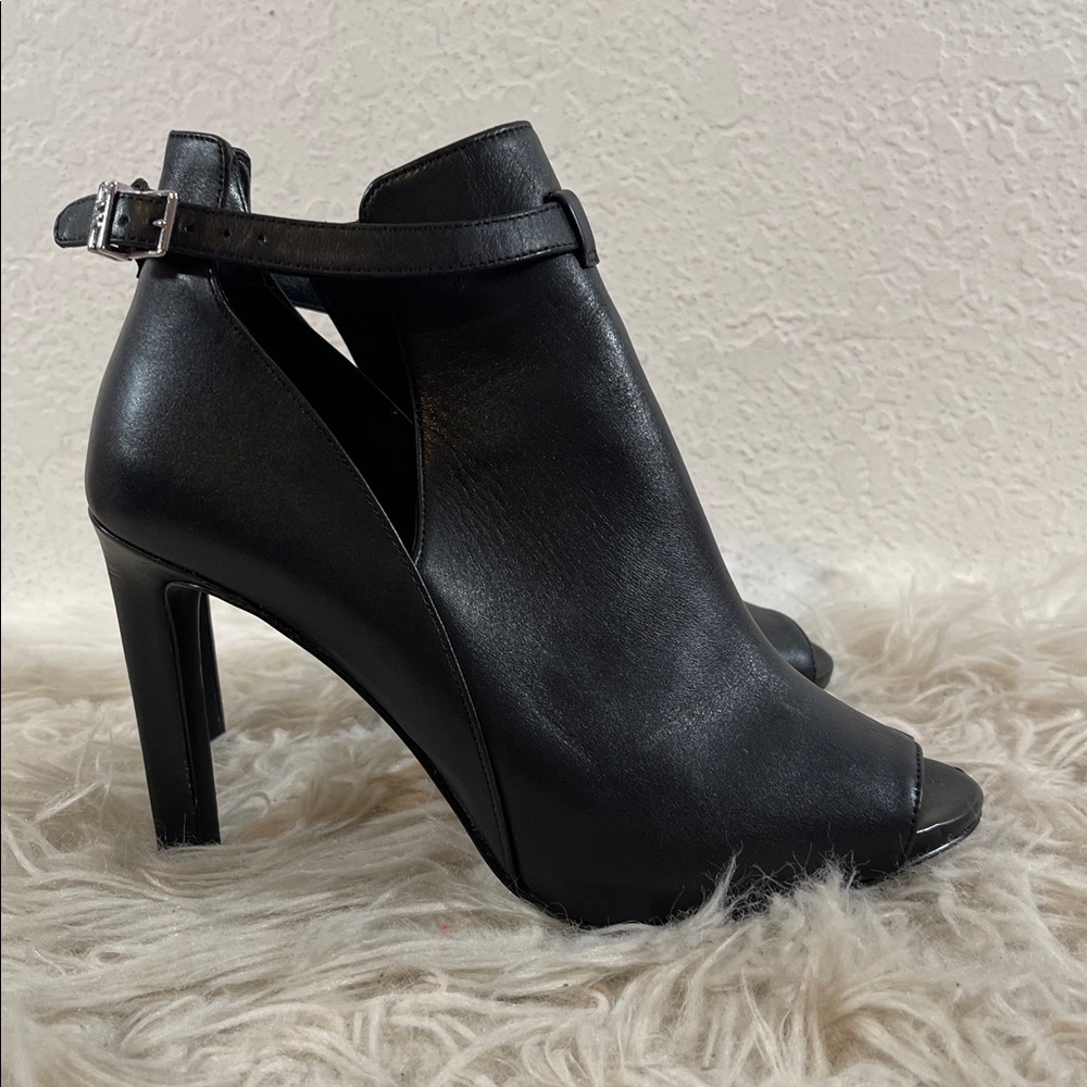 MICHAEL MICHAEL KORS Lawson Leather Open-Toe Ankle Boot Black Size 8.5 - Picture 5 of 16